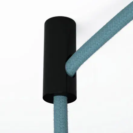 Ceiling Hook With Clamp For Fabric Cables - Black