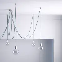 Ceiling Hook With Clamp For Fabric Cables - White