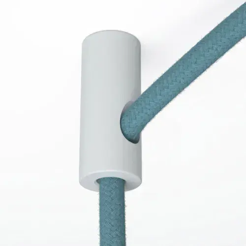 Ceiling Hook With Clamp For Fabric Cables - White