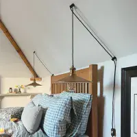 Ceiling or Wall Mount V Hook For Fabric Cables - Black
