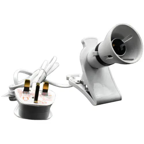 Clip-On BC Lamp Holder + 2m White Cable