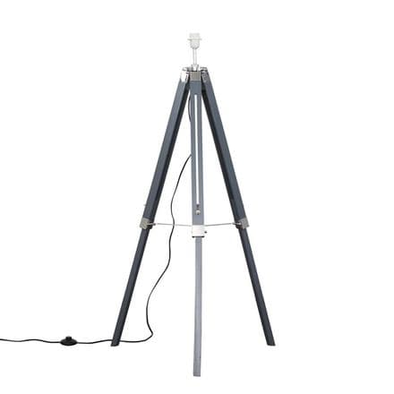 Clipper Grey Wooden Floor Lamp (Base Only)