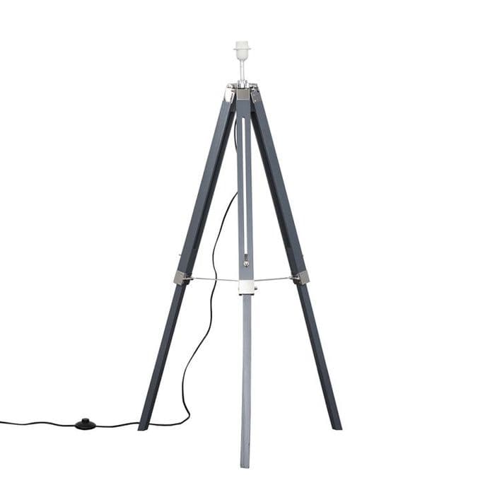 Clipper Grey Wooden Floor Lamp (Base Only)