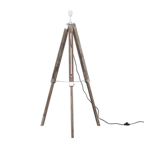 Clipper Light Brown Floor Lamp With Chrome (Base Only)