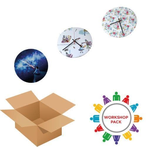 Clock 30cm - Round - Workshop pack 30 Units