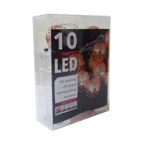 Copper Ball 10 LED 1 metre Fairy Lights - Battery Powered | Dannells