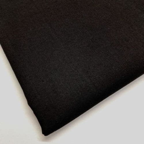 Cordoba Plain Cotton - Black - 150cm ID: 7002