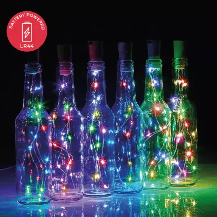 Cork Bottle Light - Battery Powered - 10 LED 100cm - Multicolour
