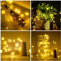 Cork Bottle Star Lights - Battery Powered - 10 LED 100cm - White | Dannells