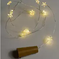 Cork Bottle Star Lights - Battery Powered - 10 LED 100cm - White | Dannells