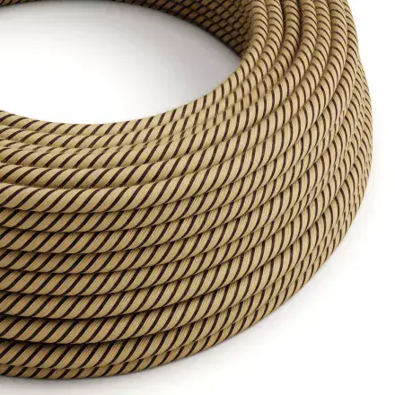 Cotton and Jute Tobacco Vertigo 3-Core Textile Cable
