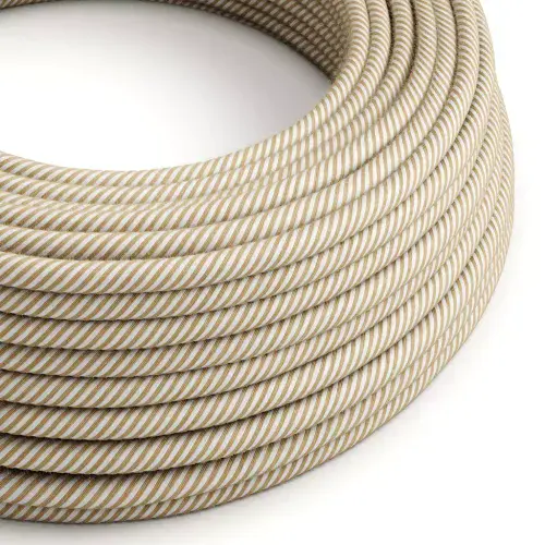 Cotton and Natural Jute Vertigo 3-Core Textile Cable ID: XZ3ERN07
