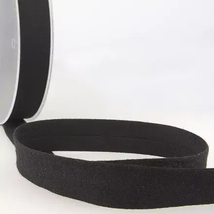 Cotton Jersey Bias Binding Trim - 20m x 20mm - Black