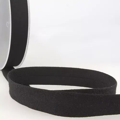Cotton Jersey Bias Binding Trim - 20m x 20mm - Black ID: S1807D000\014