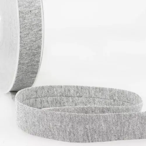 Cotton Jersey Bias Binding Trim - 20m x 20mm - Grey ID: S1807D000\031