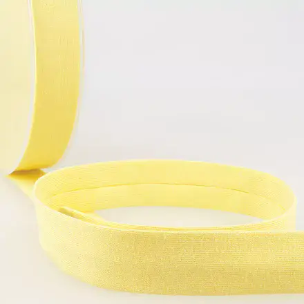 Cotton Jersey Bias Binding Trim - 20m x 20mm - Straw Yellow