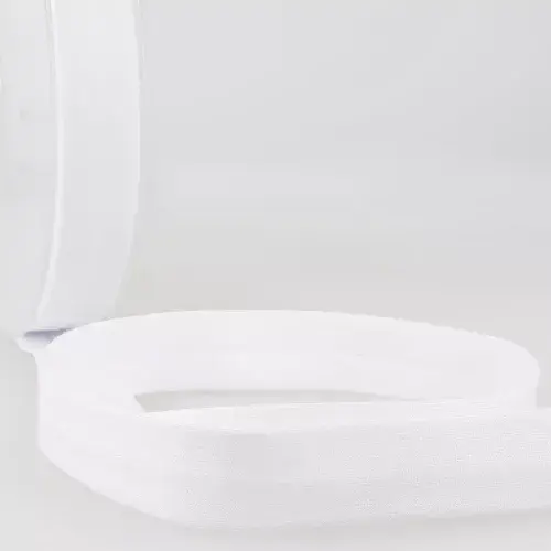 Cotton Jersey Bias Binding Trim - 20m x 20mm - White