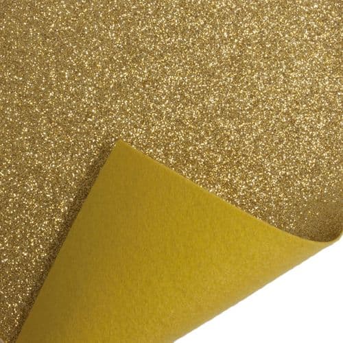 Craft Felt - (Glitter Gold)