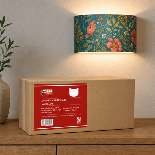 Cylindrical Half Shade Wall Light Kit