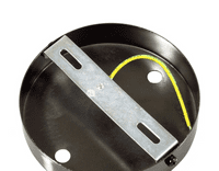 Cylindrical Metal 2-hole Ceiling Rose Kit - Black Pearl