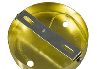 Cylindrical Metal 2-hole Ceiling Rose Kit - Brass