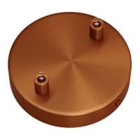 Cylindrical Metal 2-hole Ceiling Rose Kit - Brushed Copper