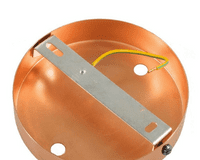 Cylindrical Metal 2-hole Ceiling Rose Kit - Brushed Copper
