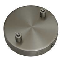 Cylindrical Metal 2-hole Ceiling Rose Kit - Brushed Titanium