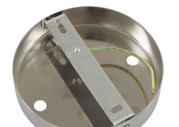 Cylindrical Metal 2-hole Ceiling Rose Kit - Brushed Titanium