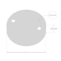 Cylindrical Metal 2-hole Ceiling Rose Kit - Brushed Titanium