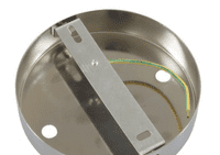 Cylindrical Metal 2-hole Ceiling Rose Kit - Chrome Silver