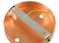 Cylindrical Metal 2-hole Ceiling Rose Kit - Copper