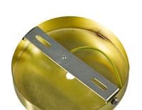 Cylindrical Metal Ceiling Rose Kit - Brass
