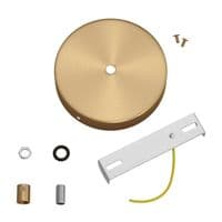 Cylindrical Metal Ceiling Rose Kit - Brushed Bronze