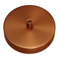 Cylindrical Metal Ceiling Rose Kit - Brushed Copper