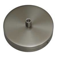 Cylindrical Metal Ceiling Rose Kit - Brushed Titanium