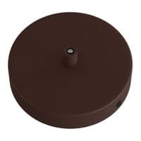 Cylindrical Metal Ceiling Rose Kit - Painted Dark Rust