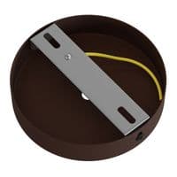 Cylindrical Metal Ceiling Rose Kit - Painted Dark Rust