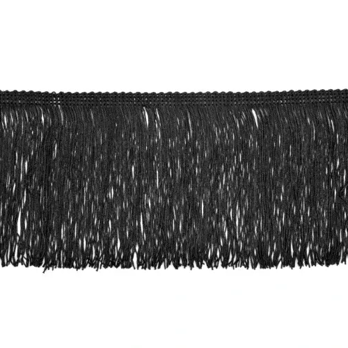Dannells Chainette Fringe - Black 100mm