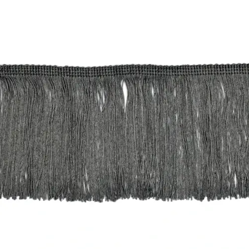 Dannells Chainette Fringe - Dark Grey 100mm