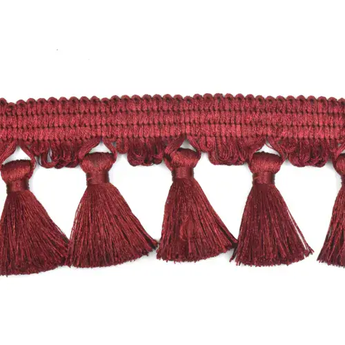Dannells Tassel Fringe - Burgundy 60mm