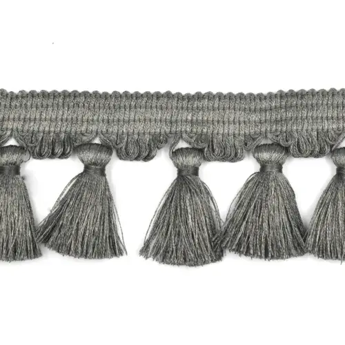 Dannells Tassel Fringe - Dark Grey 60mm