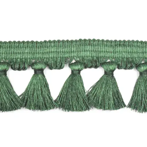 Dannells Tassel Fringe - Green 60mm