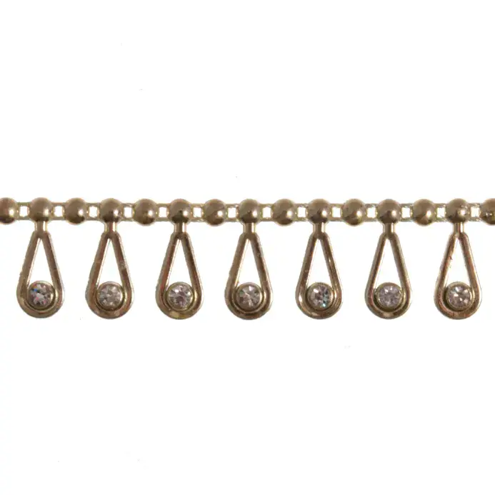 Diamante Trim -  16mm- Gold - 9mtrs