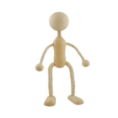 Wire Spring Puppet Doll / Puppet - Wooden with Wire 15cm