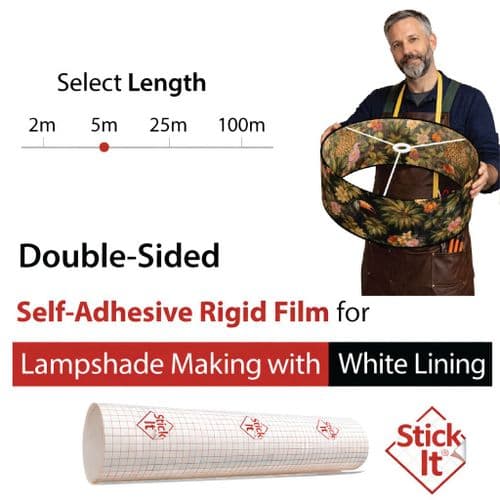 Double-Sided Self-Adhesive Lampshade PVC Film White 146cm - Stick-It®