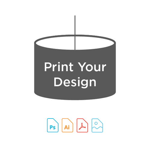 Drum - Printed Textile  Lampshade Panels