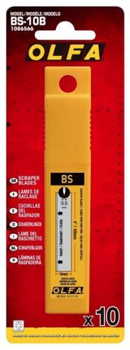 Dual Sided Heavy Duty Scraper Blade - Pack of 10 18mm x 0.5mm OLF/BS10B
