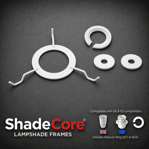 Duplex Lampshade Ring to Harp Finial Converter, Adapter System ID: 3922