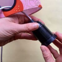 E27 Lamp Holder (+3 Shade Rings ) with Switch, 2mtrs Cable and Fitted UK Plug